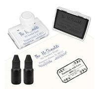 Custom Self-Inking Stamp - Personalised Logo & Text - Clear & Crisp Impression - Business Rubber Stamp for Office or Personal Use (Rectangle)
