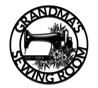 Custom Sewing Machine Metal Sign,Personalised Sewing Room Name Signs,Quilting Room Decor,Craft Wall Art,Gift for Sewers,Mom Quilters style-1