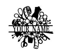 Custom Sewing Metal Sign,Sewing Room Sign Decor,Floral Sewing Metal Wall Art,Personalized Sewer Name Sign,Quilting Sign,Gift for Grandma,Mothers Day Gift (Sewing-D)
