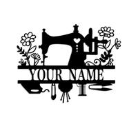 Custom Sewing Metal Sign,Sewing Room Sign Decor,Floral Sewing Metal Wall Art,Personalized Sewer Name Sign,Quilting Sign,Gift for Grandma,Mothers Day Gift (Sewing-A)