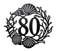 Custom Shell Metal House Numbers for Outside, 8-24" Address Sign | 1.2/1.5mm Heavy Duty Shell Metal House Numbers for Door, Beach House. Easy Install, 10 Colors, 8-24"