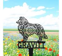 Custom Shetland Sheepdog Mandala Garden Stake, Meditative Art, Sheltie Zentangle Metal Art, Dog Garden Sign Outdoor Decor, Sheepdog Sign, Pet Memorial Plaque, Pet Tribute