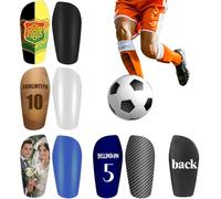 Custom Shin Guards Soccer, Personalised Shin Guards, Football Match Protective Shin, Gift for Soccers, Essential Gear for Players, Customised Gifts for Soccer Player. (Style 2)