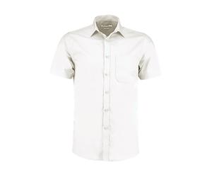 Custom Short Sleeve Poplin Shirt Kustom Kit Blanc XL