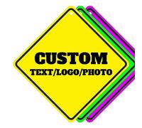 Custom Signs,Personalized Metal Signs for Office, Business,Workplace,Home,Yard,Arrow Signs,Shields,Love Signs,Decorative Slogans, Upload Images or Text,12 Colors,7 Styles (Diamond-8x8Inch)