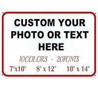 Custom Signs Personalized Metal Signs Rust Free .040 Aluminum For Home Office Business Delivery Road Garden Parking Yard Door Indoor Outdoor