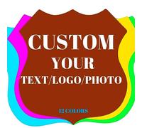 Custom Signs,Personalized Metal Tin Signs for Office, Business,Workplace,Home,Yard,Arrow,Shields, Decorative Slogans, Upload Images or Text (Shield-12x12Inch)