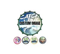 Custom Signs,Personalized Metal Tin Signs for Office, Business,Workplace,Home,Yard,Arrow,ShieldsDecorative Slogans, Upload Images or Text (Bottle cap-16inch)