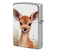 Custom Sika Deer Lighter Case Personalized Metal Lighter Cover Holder Reusable Shockproof Protective Lighters Without Insert Gift for Men Women Dad Husband