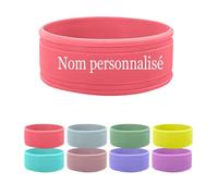 Custom Silicone Bottle Label Custom Water Bottle Name Label, Label for Bottles, Silicone Anti-Slip Insulation (Watermelon Red)