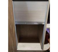 Custom Silver Sliding Tambour Door Kitchen Cabinet Kit - Foldable Cupboard Door for Wardrobe, Sideboard & Closet, Easy Roll-Up Gate with Track System (80x90cm)