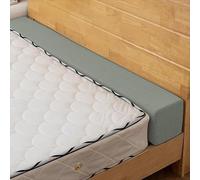 Custom Size Bed Gap Filler Bedside Protection Cushions with Removable Cover, Close the Gap Between Headboard Wall or Foot Board for Single/Double/King Bed (200 * 8 * 15cm,Grey)