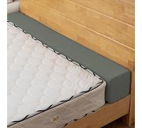 Custom Size Bed Gap Filler Bedside Protection Cushions with Removable Cover, Close the Gap Between Headboard Wall or Foot Board for Single/Double/King Bed (120 * 15 * 8cm,Dark Grey)