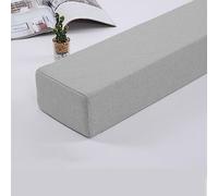 Custom Size Bed Gap Filler - Detachable Grey Pillow for Sofa & Mattress Support Closes Gaps Between Headboard & Wall or Footboard 180x10x15cm Armrest Cushion