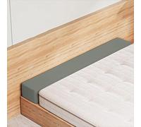 Custom Size Bed Side Gap Fillers Mattress Connector, Close The Gap Between Bed and Wall Side with Zipper, Rectangle Sofa Bolster Pillow Headboard Cushions (200 * 12 * 5cm,Dark Grey)