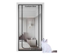 Custom Size Cat Dog Screen Door Partition Mesh, Cat Protection Screen Mesh, Self-Adhesive Fly Screen Anti-Bug Mosquito Netting, Suitable for Kitchen Patio Bedroom (Custom Size)