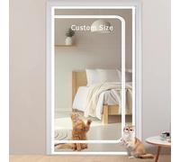 Custom Size Cat Dog Screen Doors, Insect Fly Mesh for Balcony Living Room Bedroom, Pets Proof Screen Door with Zipper, Prevent Pet Escape Door Curtains (Custom Size)