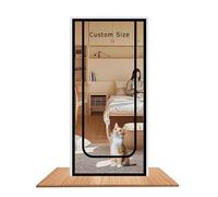 Custom Size Cat Door Screen Fly Screen for Living Room, Bedroom, Kitchen, Balcony, Pet Resistant Mesh Screen Door Prevent Pet Escape Door Curtains with Zipper (W*H:120 * 220cm)