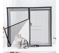 Custom Size Cat Safety Window Net, Cat Pet Proof Protection Nets, Fly Screen Netting Anti-Mosquito Insect,Proof Balcony Window Screen Mesh (with Zipper)