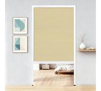 Custom Size Cellular Shades with Full Frame, No-Drilling Partition Sliding Gate 24-80in Invisible Sliding Accordion Door, for Living Room/Kitchen/Study/Closet(Yellow,WxH 40x80in(101x203cm))