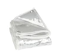 Custom Size Clear Tarpaulin with Reinforced Eyelets - Heavy Duty PVC Waterproof Sheet for Outdoor Rain Covers, Pergola, Balcony, Greenhouse, Storage A,2 * 3M