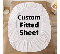 Custom Size Fitted Sheet, Made to Measure Deep Pocket Fitted Sheet, Cut to Fit Odd Size & Shape, Elastic Bed Mattress Protector Cover, Soft Durable Bedding for Home & Hotel Use, Multi-Fabric Optional