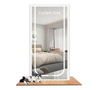 Custom Size Fly Screens for Doors, Pet Door Curtain for Balcony Living Room Sliding Door, Insect Protection Door Mesh Prevent Dogs Cats Running Out from Home (Custom Size)