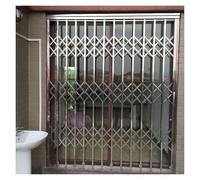 Custom Size Folding Door Window Security Bars, Outdoor Indoor Foldable Anti Burglary Window, Retractable Stainless Steel Window Grilles For Basements/Office Buildings(130x185cm)