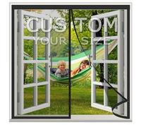 Custom Size Magnetic Window Screen - Tailored to Your Exact Window Frame Dimensions - DIY No-Drill Installation, Self-Sealing Mesh for Patio, Sliding & French Windows - Keep Bugs Out Naturally