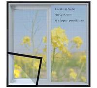 Custom Size Mosquito Netting,Self-Adhesive Fly Screens Anti-Mosquito Insect Window Mesh,Keep Bugs Out,Cat Safety Net With Zipper,Durable Fibergalss