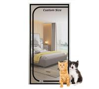 Custom Size Pets Proof Screen Door with Double Zipper, Prevent Dogs Cats from Running Around, Partition Mesh Cat Door Screen, Patio Balcony Door Curtain (W*H:80 * 210cm)
