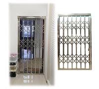 Custom Size Retractable Window Security Bars, Foldable Anti-burglar Guard - Rustproof Folding Window Guardrail For Schools, Attics, Sheds, Basements, Child Safety Grille(132x140cm)
