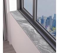 Custom Size/Shaped Window Sill Mats - Marble-Style, Faux Leather Waterproof Window Ledge Protector, Non-Slip Windowsill Cushion Cover, Easy to Clean(30x200cm)