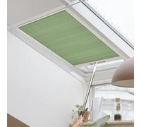 Custom Size Skylight Cellular Shades - Energy Saving Light Filtering Pleated Blinds for Roof Windows - Noise Reduction Easy to Install (Green Grass)