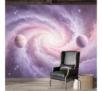 Custom Size Wall Mural,Celestial Galaxy Nebula Spiral Planets 3D Effect Premium Water Activated SelfAdhesive Wallpaper,Removable Wall Covering,Easy DIY Install Wall Art for Indoor Home Decor