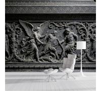 Custom Size Wall Mural Classical Greek Mythology Relief Sculpture European Neoclassical Stone Carving Art Removable SelfAdhesive Wall Fabric Large Wallpaper Photo for Living Room