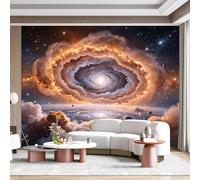 Custom Size Wall Mural Cosmic Galaxy Nebula Swirl Celestial Bodies 3D Effect SelfAdhesive Wall Fabric Removable for Home Office Decor