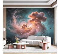 Custom Size Wall Mural Cosmic Nebula Galaxy Space Stars Swirl Abstract Artistic SelfAdhesive Wall Fabric Removable for Home Office Decor