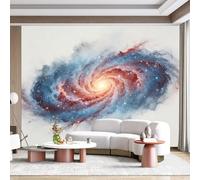 Custom Size Wall Mural Cosmic Nebula Galaxy Spiral Space Watercolor Swirl SelfAdhesive Wall Fabric Removable for Home Office Decor