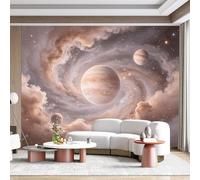 Custom Size Wall Mural Cosmic Nebula Planets Swirl Galaxy Space Celestial Imagery Oil Painting SelfAdhesive Wall Fabric Removable for Home Office Decor