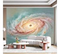 Custom Size Wall Mural Cosmic Swirl Nebula Planets Fantasy Space SciFi Abstract Watercolor SelfAdhesive Wall Fabric Removable for Home Office Decor