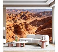 Custom Size Wall Mural Desert Canyon Sandstone Cliff Landscape Western Rustic Natural Scenery SelfAdhesive Wall Fabric Removable for Home Office Decor