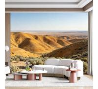 Custom Size Wall Mural Golden Desert Hills Landscape Wilderness Natural Scenery Panorama SelfAdhesive Wall Fabric Removable for Home Office Decor
