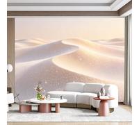 Custom Size Wall Mural Golden Desert Sand Dunes Glitter Light Luxury Landscape Minimalist SelfAdhesive Wall Fabric Removable for Home Office Decor