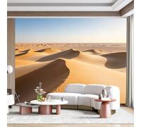 Custom Size Wall Mural Golden Desert Sand Dunes Horizon Natural Landscape Panoramic Minimalist Style SelfAdhesive Wall Fabric Removable for Home Office Decor