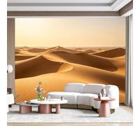 Custom Size Wall Mural Golden Desert Sand Dunes Sunset Landscape Minimalist SelfAdhesive Wall Fabric Removable for Home Office Decor