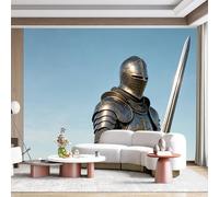 Custom Size Wall Mural Medieval Knight Castle Landscape Blue Sky Realistic Artwork SelfAdhesive Wall Fabric Removable for Home Office Decor