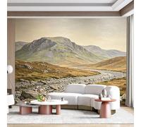 Custom Size Wall Mural Mountain Valley Rocky River Landscape Natural Wilderness Oil Painting Style SelfAdhesive Wall Fabric Removable for Home Office Decor