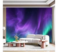 Custom Size Wall Mural Northern Lights Aurora Borealis Starry Sky Gradient Fantasy Landscape SelfAdhesive Wall Fabric Removable for Home Office Decor