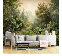 Custom Size Wall Mural SelfAdhesive Removable Fabric Botanical Forest Garden Landscape Watercolor Large Wall Sticker Decor for Living Room